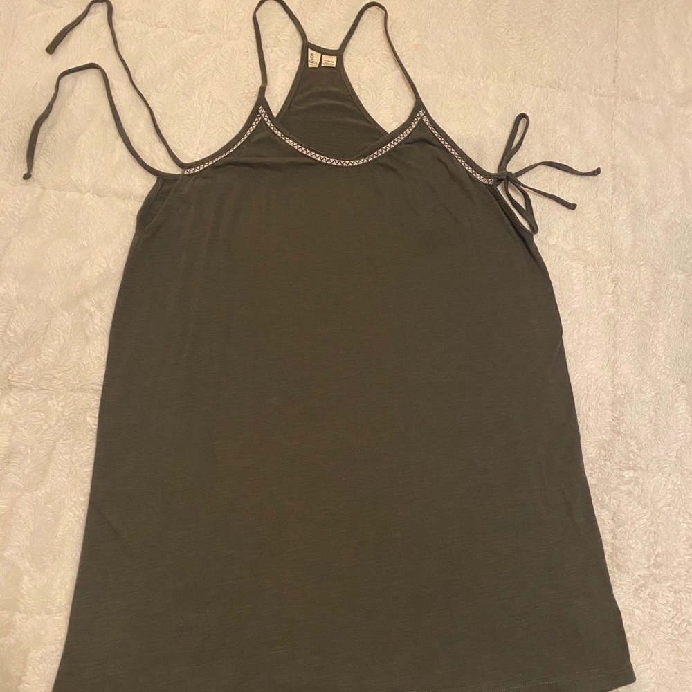Roxy Dress Olive Green w/ Ties